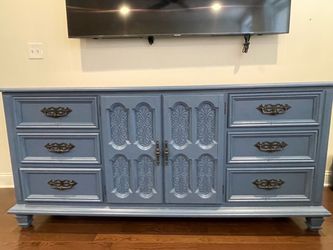 Blue Painted Credenza