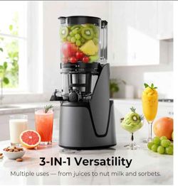 New/Open quiet (works perfectly has all parts +manual) TOP SELLER 
Cold Press Juicer.  Color Gray.

EanOruus 3-in-1 Masticating Juicer, Perfect for Ju