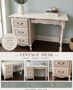 Vintage French Provincial Style Desk / Vanity – Beautiful Condition – $175