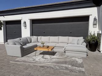 luxury oversized grey sectional