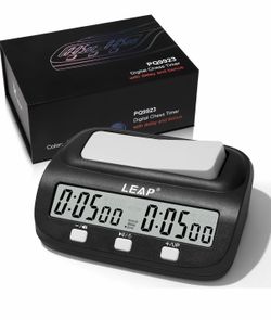 LEAP Chess Clock Digital Chess Timer Professional Chess Clock Timer with Time Bonus and Delay Features Great for Chess I-Go Upgraded Model