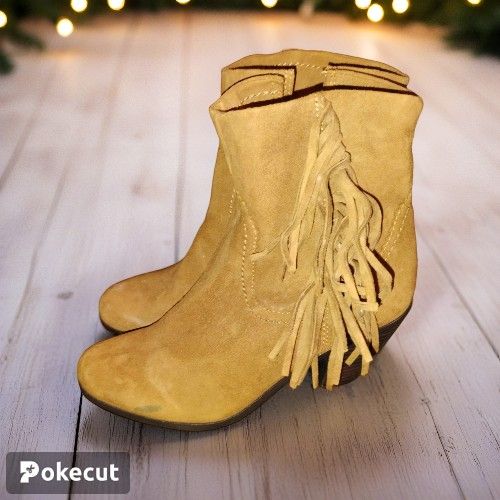 Sam Edelman Louie Fringe Suede Bootie Ankle Boots