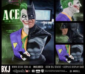 Batman Joker 1/2 Bust Statue By GeekX - New In Box