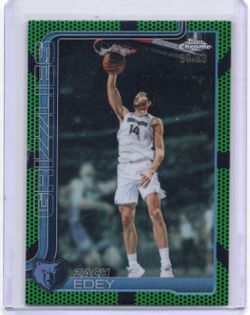 2025-26 Topps Chrome Update - Zach Edey #111 Green Basketball Refractor /99