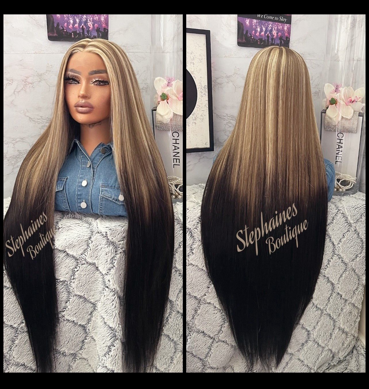 Human Hair Blended Lace Front Wig