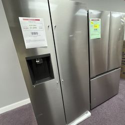 Refrigerator Side By Side 36” New  1 Year Warranty 