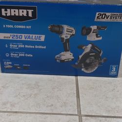 Hart 20Volts 3 Combo Tool Set - New