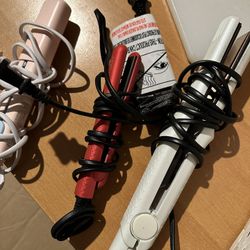 Flat hair iron straightener