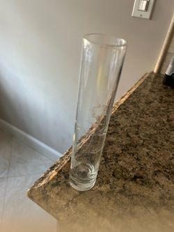 Clear Glass Cylinder Vase