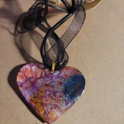 Handmade heart neck