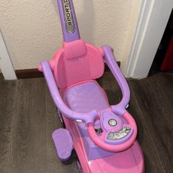 Pink Color Kids Pushing Car Great For Walking Long Distances And At The Mall