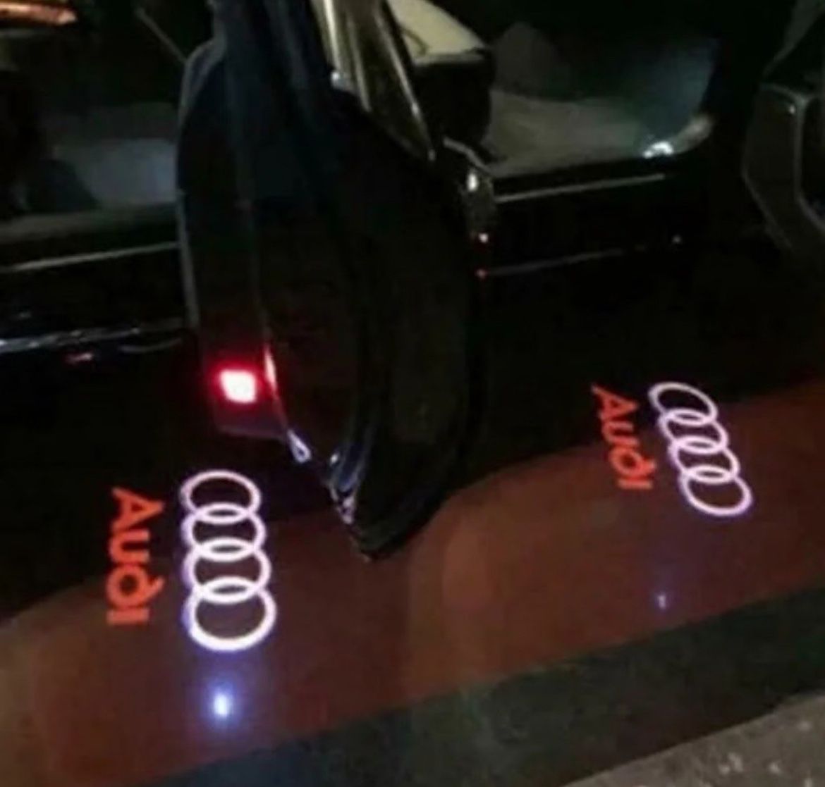 2Pcs 3D Audi HD LOGO GHOST LASER PROJECTOR DOOR UNDER PUDDLE LIGHTS FOR AUDI