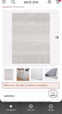 West Elm Trellis Shine Area Rug
