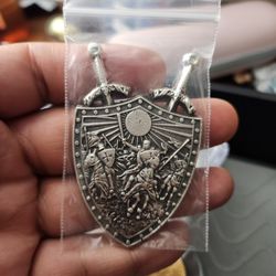 2.8 Oz Knights Templar Silver Shield 