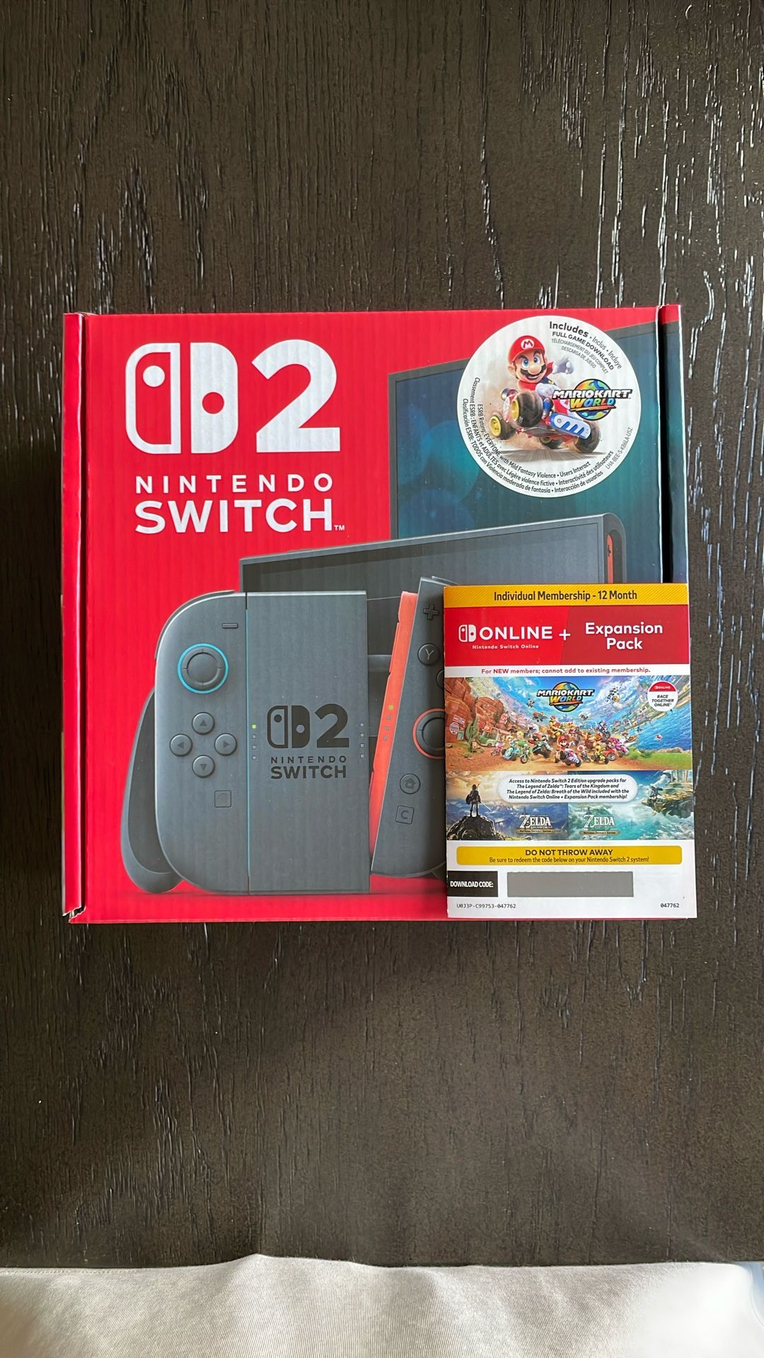 Nintendo Switch 2 + Mario Kart World + 12 Month NSO