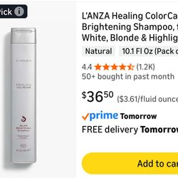 Lanza Color Care Silver Brightening Shampoo, New