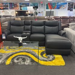 NEW ARRIVAL🛑Stunning Black Reclining Sectional $999