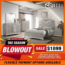 Queen Bedroom Set 5 Pc 