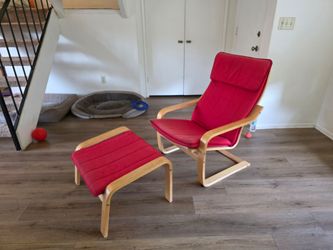 Ikea chair with footrest