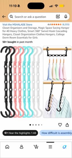 Magic Space-Saving Cascading Hangers (Pack of 8) - Like New