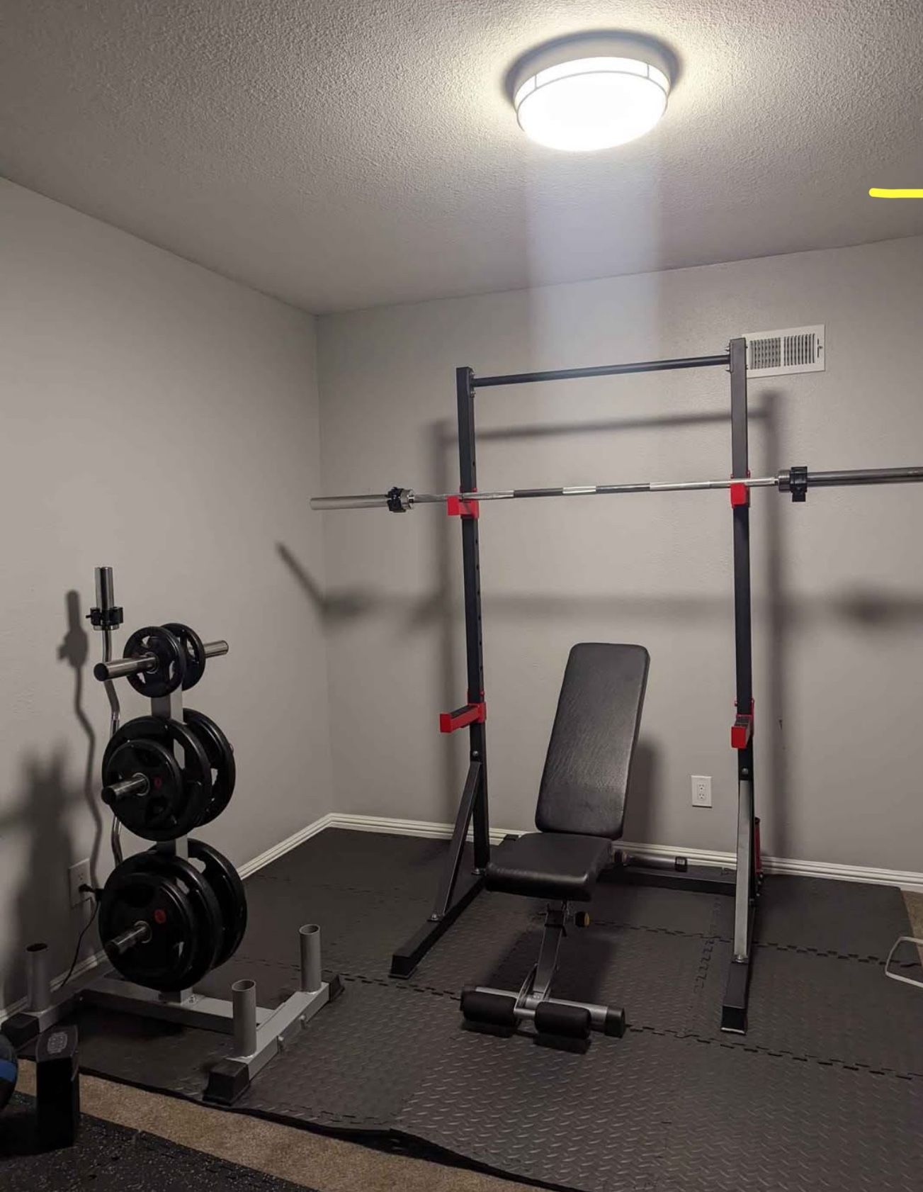 Squat Rack , Adjustable Bench , Weight Rack Ez Curl Bar For Your Weights olympic barbell