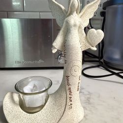 Beautiful Angel with Flameless Candle