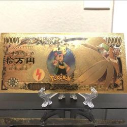 24k Gold Plated Gardevoir (Pokémon) Banknote