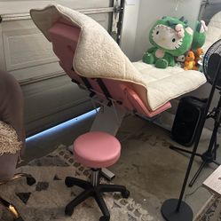 New Pink Tattoo Massage Chair Adjustable