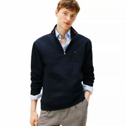 Tommy Hillfiger Cotton Mockneck Sweater Large