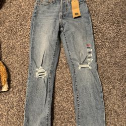 Brand New Size 25 Levi Wedgie Straights 