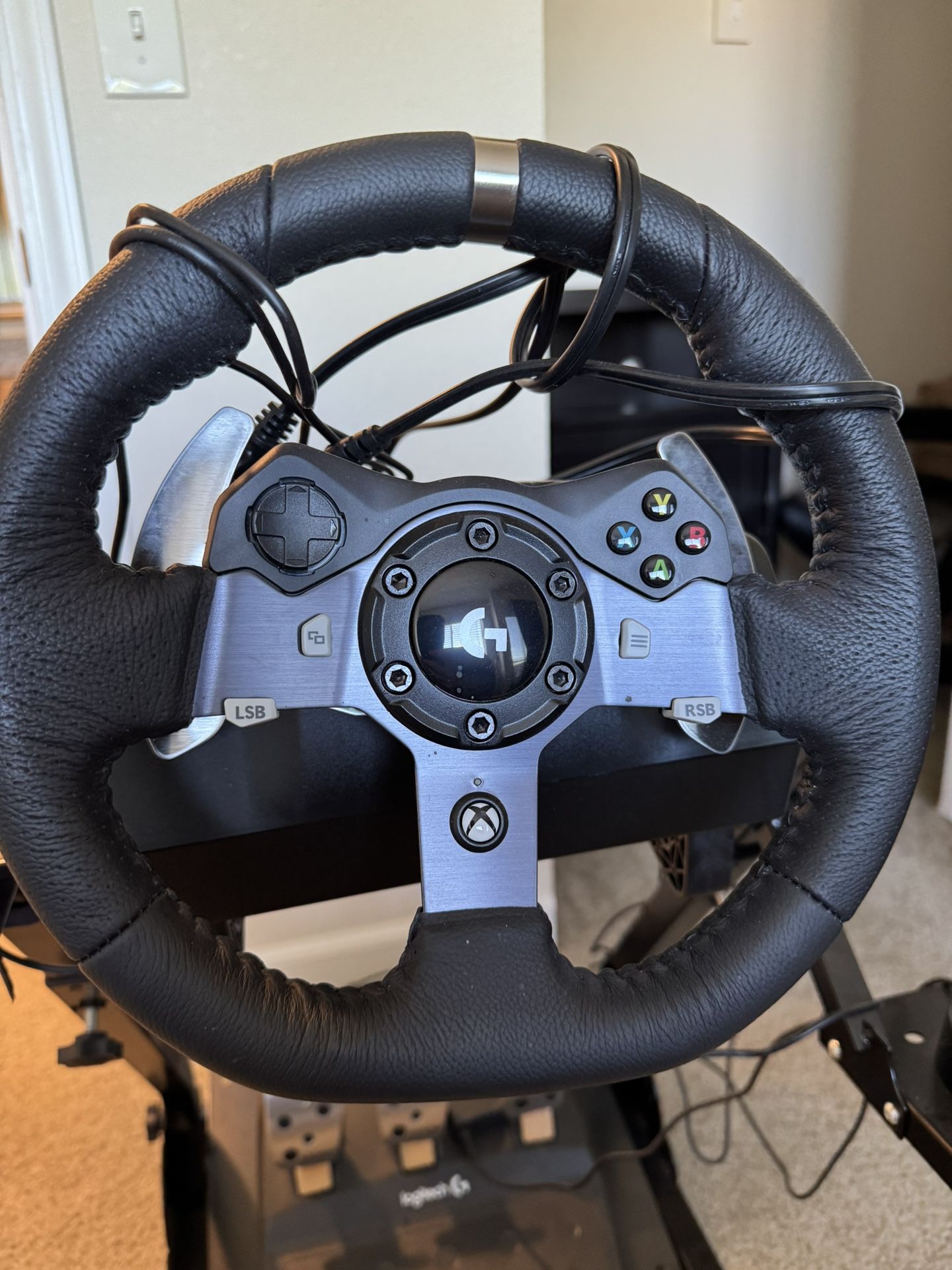 Logitech G920 Racing Wheel, Shifter, And Stand For X-Box/PC