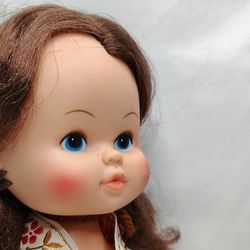 Vintage Playmates Baby Doll Hard Plastic Hong Kong Rubber Head Plastic Body