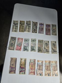Billetes Viejos 14 De Mexico Y 7 De Guatemala