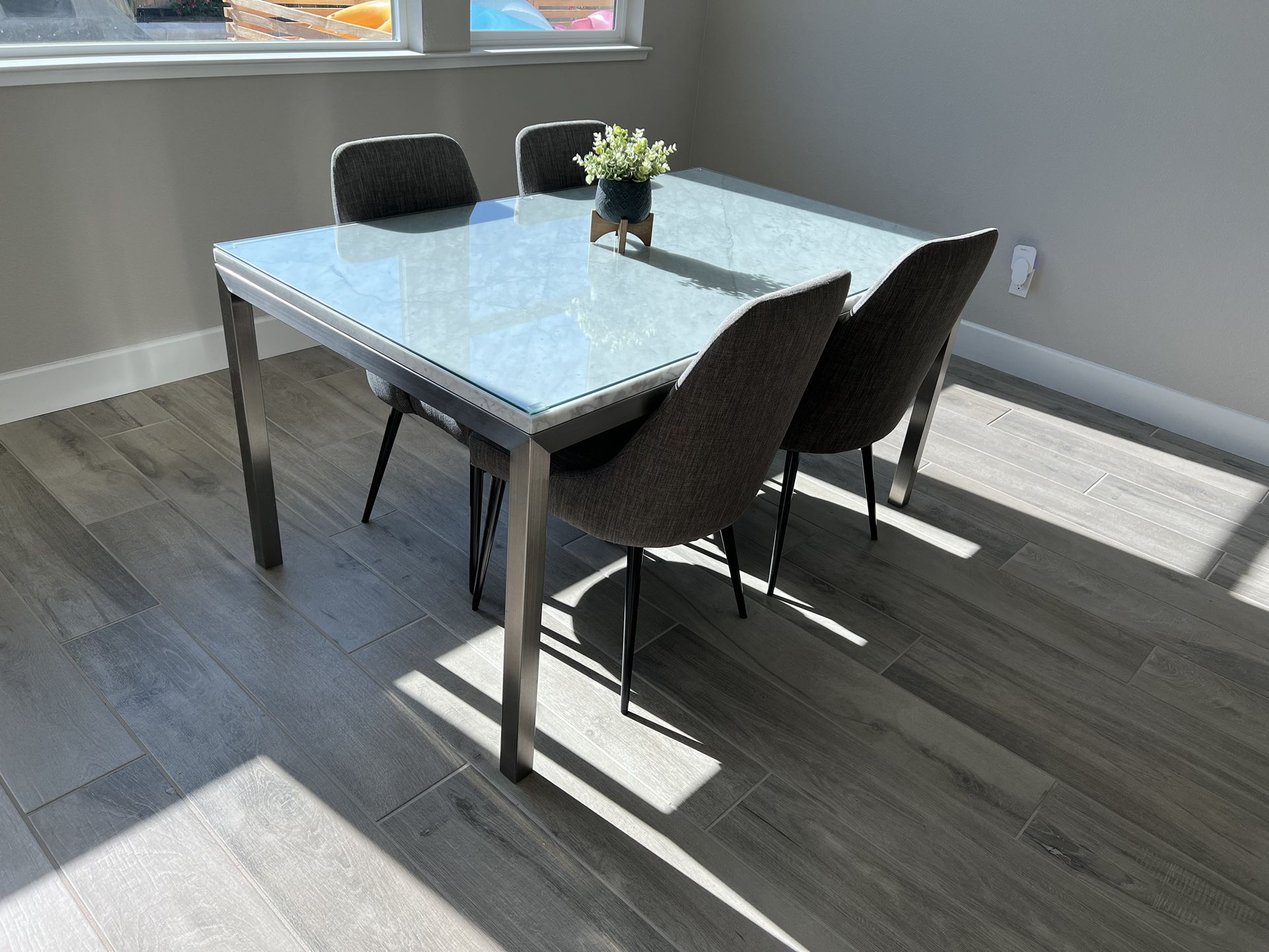 Crate And Barrel Marble Dining Table