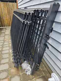 Metal fence and gate door