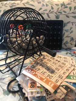 Bingo Set with Cage, Balls, and Cards