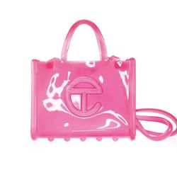 Melissa X Telfar Medium Jelly Pink Bag