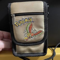Vintage Pokemon Ho-Oh Heartgold Gameboy Color Travel Case Holder Bag Nintendo Carrying Embroidered Heart Gold