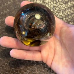 Glass Paper Weight, Heavy Clear Glass