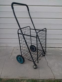 Lightweight Carry On Swivel Front Wheels Shopping Cart.