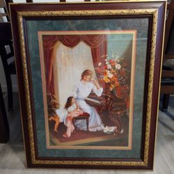 Home Interiors Victorian Piano Picture 