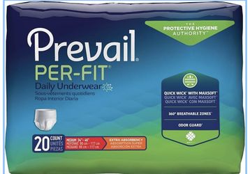 Prevail Per-Fit - Ropa interior protectora, talla M, 20 unidade