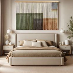 58x38 Woven Boho Macrame Wall Hanging Home Decor Tapestry Dip-Dyed Large Modern Fiber Artwork