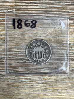 1868 Us Shield Nickel Coin