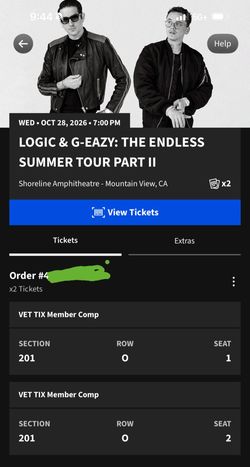 Tickets: Logic & G-Eazy: The Endless Summer Tour Part II
Wed • Oct 28, 2026