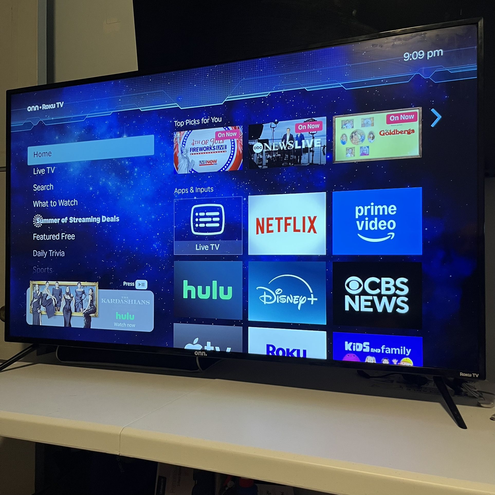 onn 50” Class 4K UHD LED Roku Smart TV HDR