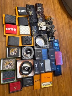 Designer colognes, wallets, belts