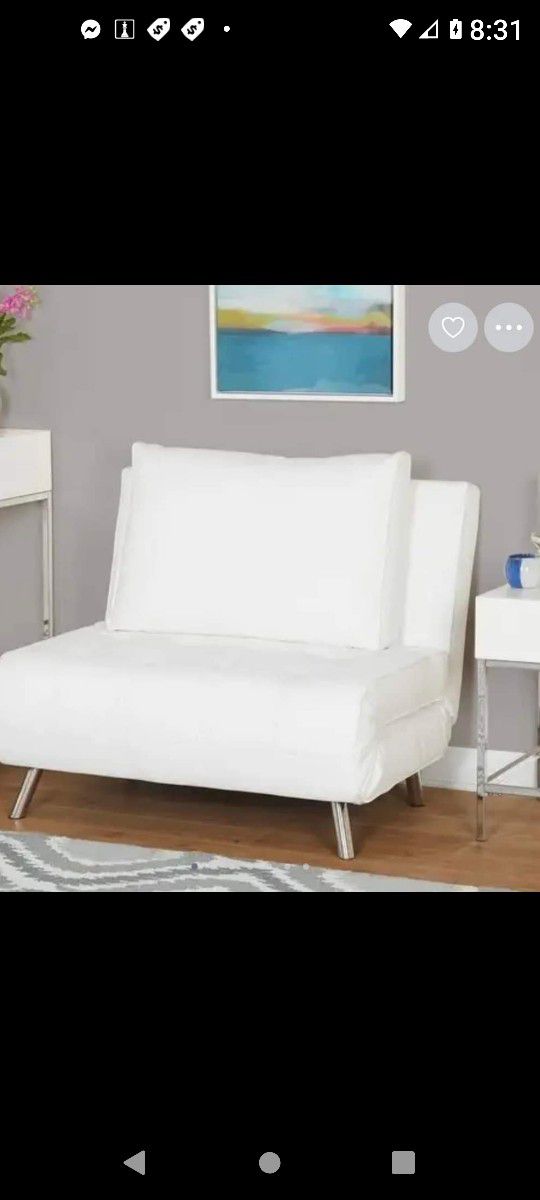 White Sleeper futon chair (NEW In a box)
