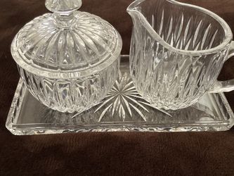 Crystal Sugar And Creamer Set