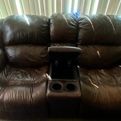 Mor Furniture Couch, Dark Brown